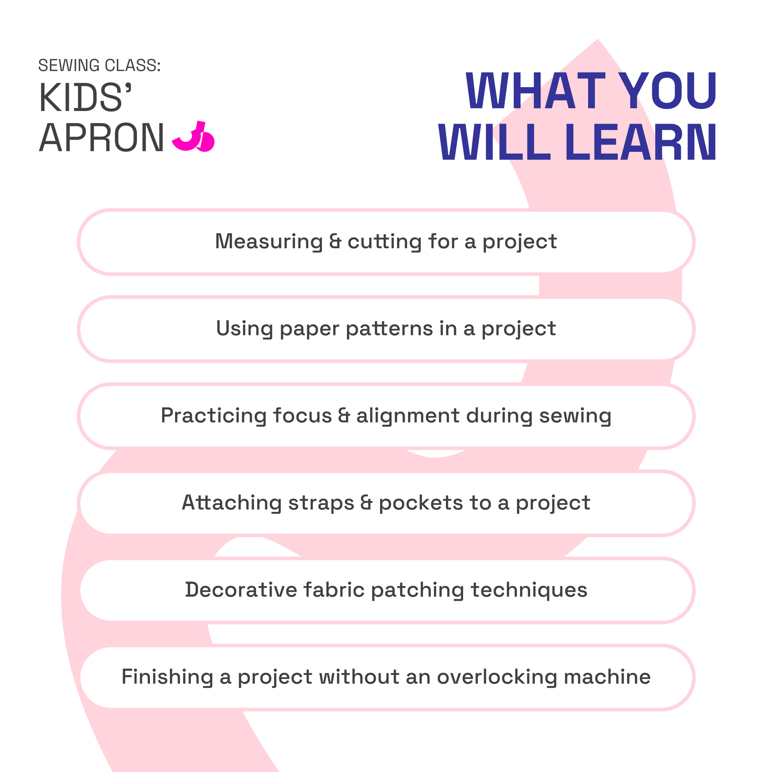 Kids' Apron Sewing Class - Image 3