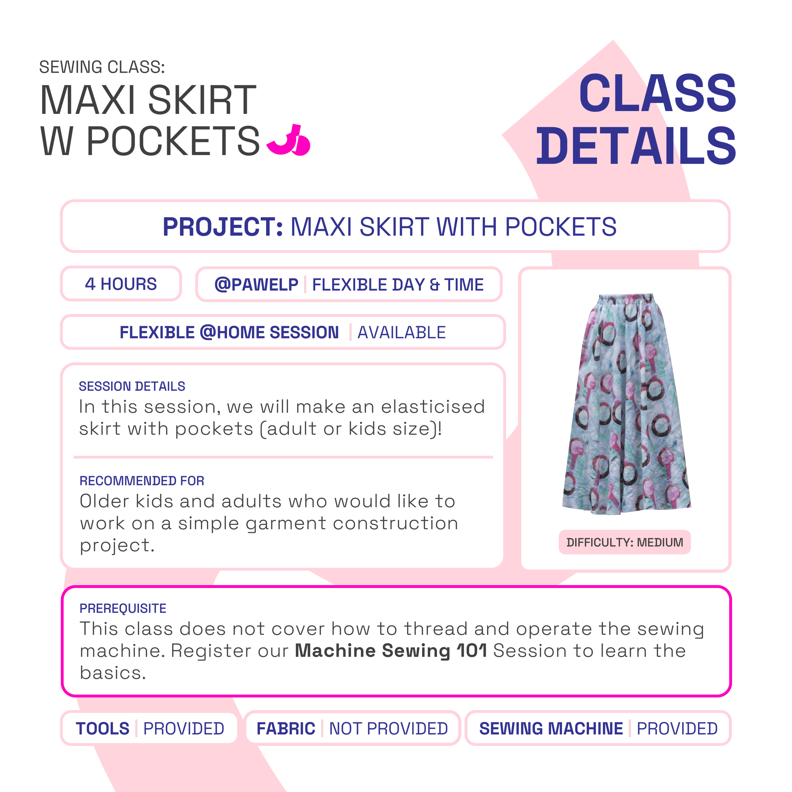 Maxi Skirt with Pockets Sewing Class - Image 2