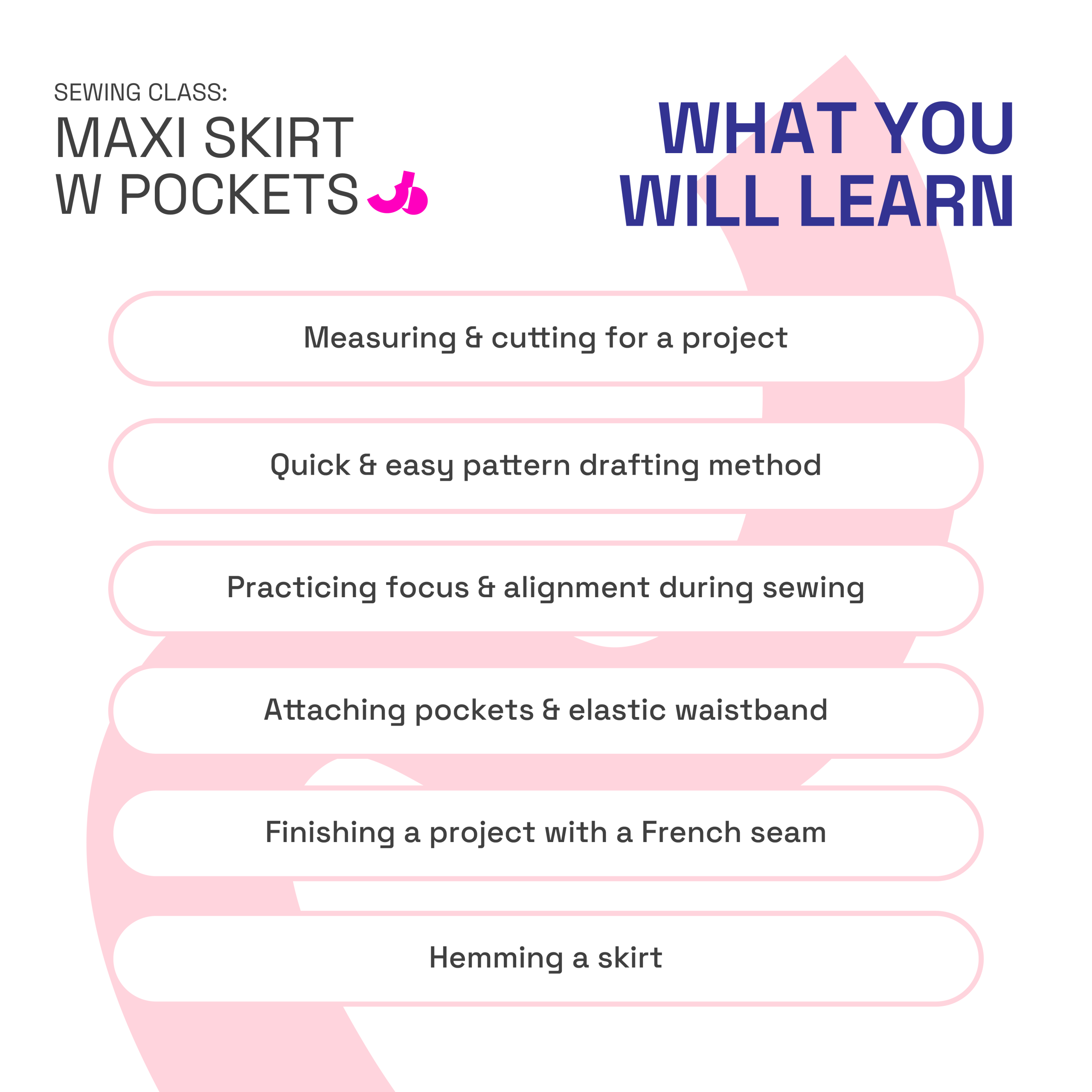 Maxi Skirt with Pockets Sewing Class - Image 3