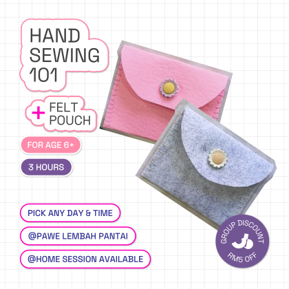 Hand Sewing 101 + Felt Pouch Sewing Class