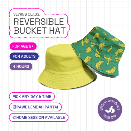 Reversible Bucket Hat Sewing Class