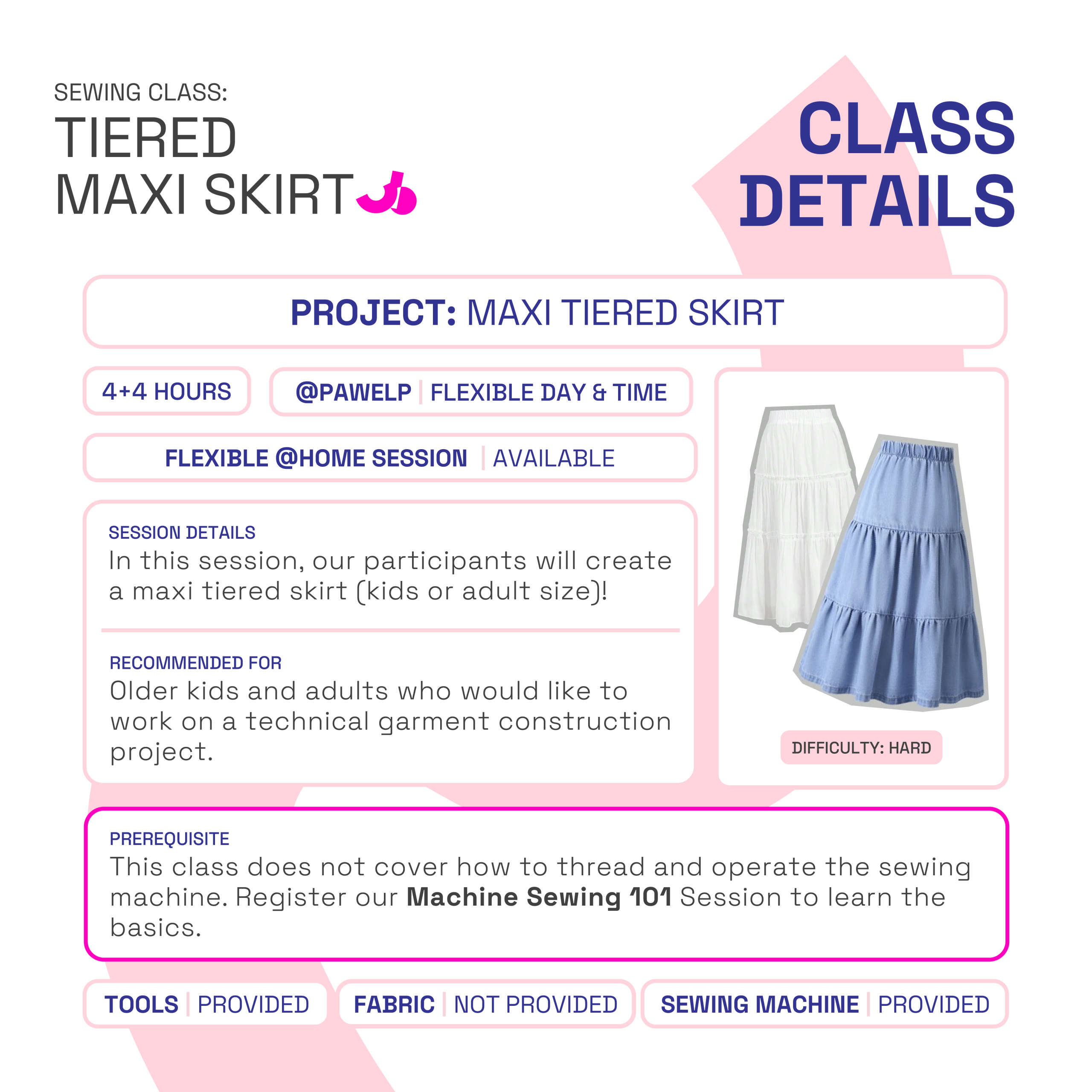 Maxi Tiered Skirt Sewing Class - Image 2