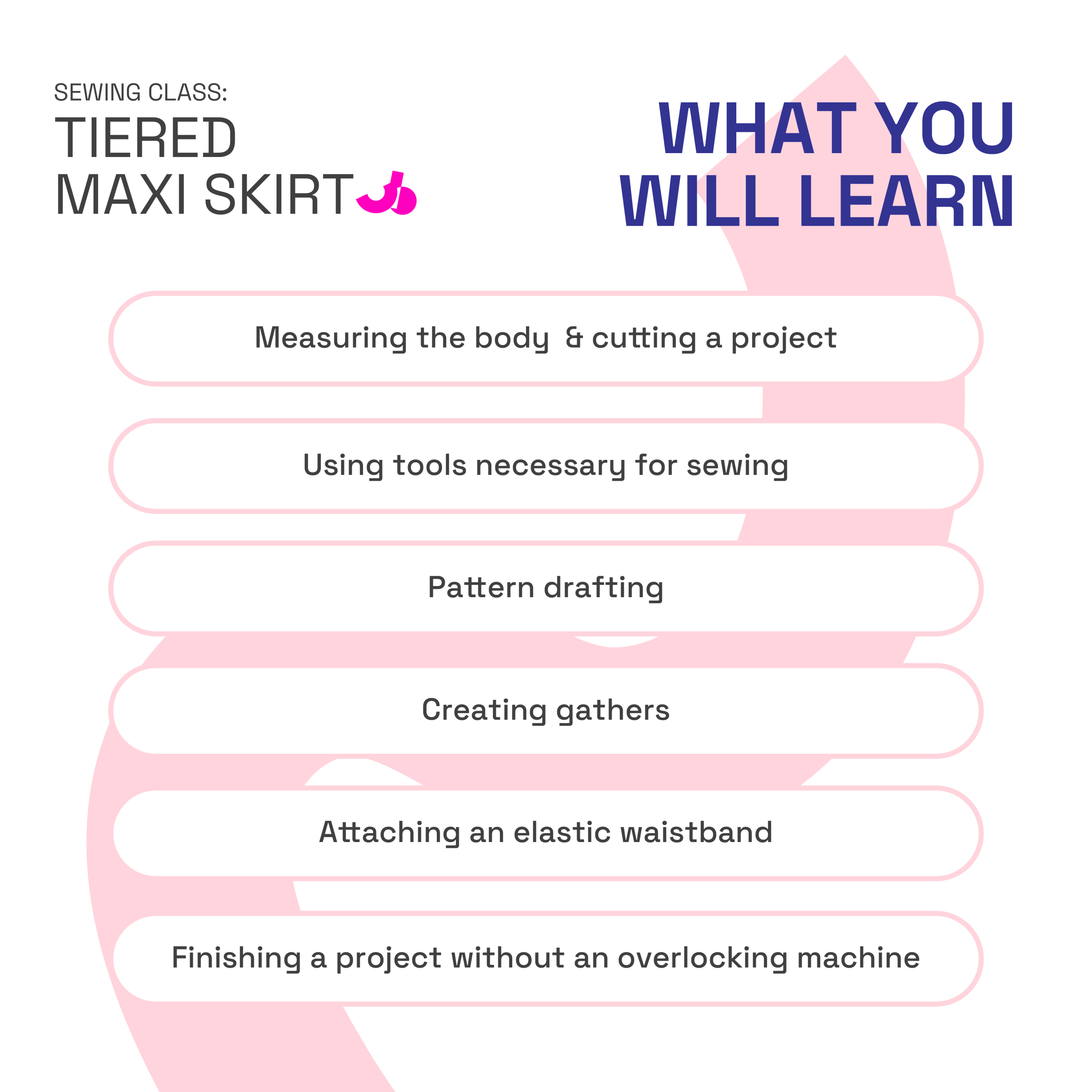 Maxi Tiered Skirt Sewing Class - Image 3