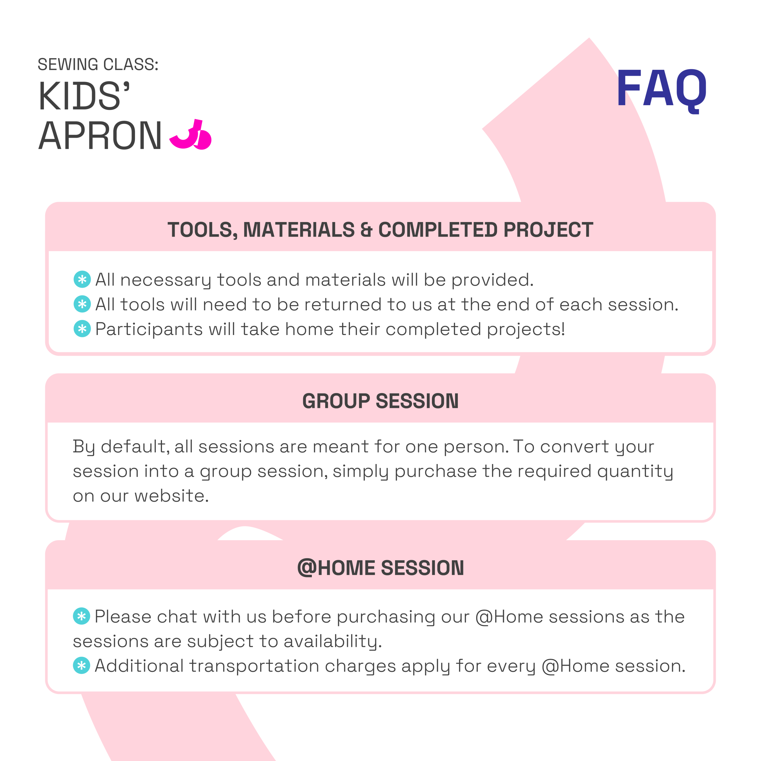 Kids' Apron Sewing Class - Image 4